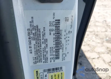 2018 Ford Fusion Titanium из США, поврежденный, VIN 3FA6P0D97JR138110